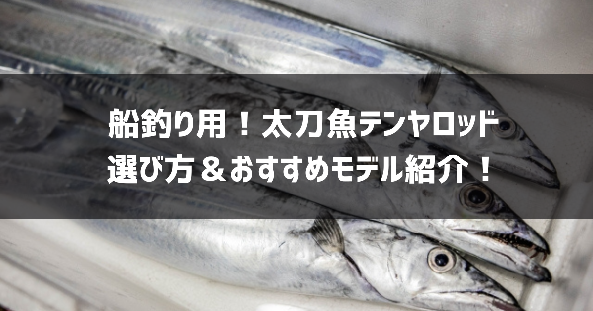 船釣り用！太刀魚テンヤロッドの選び方＆おすすめモデル紹介！ -